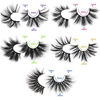 Picture of 8D Fluffy False Eyelashes 20MM Long Thick Lashes ALPHONSE Dramatic Crossed Volume Fake Eyelashes 20 Pairs 5 Styles Mixed