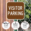 Picture of Visitor Parking Sign, 12 X 12 Square Rust Free Aluminum Sign UV Printed with Professional Graphics-Easy to Mount Indoors & Outdoors