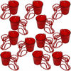 Picture of Iconikal Shot Glass on Beaded Necklace, 12-Pack (Red)