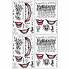 Picture of 4 Sheets The Joker Temporary Tattoos from Suicide Squad,Tattoo Sticker Perfect for Halloween,Cosplay, Costumes and Party Accessories