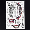 Picture of 4 Sheets The Joker Temporary Tattoos from Suicide Squad,Tattoo Sticker Perfect for Halloween,Cosplay, Costumes and Party Accessories