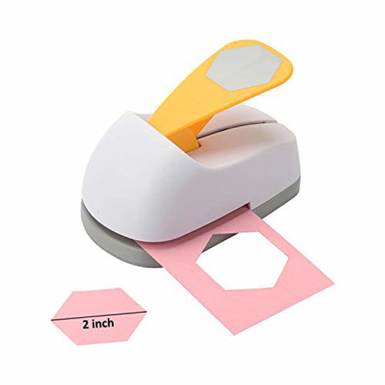 Picture of Craft Lever Punch 2 inch DIY Handmade Hexagon Paper Punch (White Hexagon)