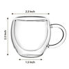 Picture of 2-Pack 2.5 Oz Espresso Cups With Handle,Espresso Shot Glasses,Clear Expresso Coffee Cups,Double Wall Insulated Espresso Mugs,Tazas de Cafe Expreso,Microwave Dishwasher Safe,Suit for Espresso Machine