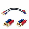 Picture of WJSTN-020 RCA to RCA Audio Cable, 1RCA Male to 1RCA Male Stereo Audio Cable Converter, Digital Stereo Audio Cable for subwoofer, Home Theater, high-Fidelity Audio-Double Shielding-2 Pack (2FT)