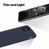 Picture of OTOFLY Compatible with iPhone 12 Case and iPhone 12 Pro Case 6.1 inch(2020),[Silky and Soft Touch Series] Premium Soft Liquid Silicone Rubber Full-Body Protective Bumper Case (Midnight Blue)