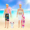 Picture of SOTOGO 32 Pieces Doll Clothes and Accessories for 12 Inch Boy Doll Include 14 Sets Doll Clothes/Casual Clothes/Jacket Tops/Beach Shorts and 8 Pieces Outdoor Doll Accessories