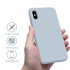 Picture of OTOFLY Liquid Silicone Gel Rubber Full Body Protection Shockproof Case for iPhone Xs/iPhone XAnti-Scratch&Fingerprint Basic-CasesCompatible with iPhone X/iPhone Xs 5.8 inch (2018), (Baby Blue)