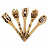 Picture of Nightmare Wooden Spoons Great Utensil Set Fun Gift Idea Serving Utensils Burned Bamboo Spoons Kitchen House Warming Present Slotted Spoon 5 Piece