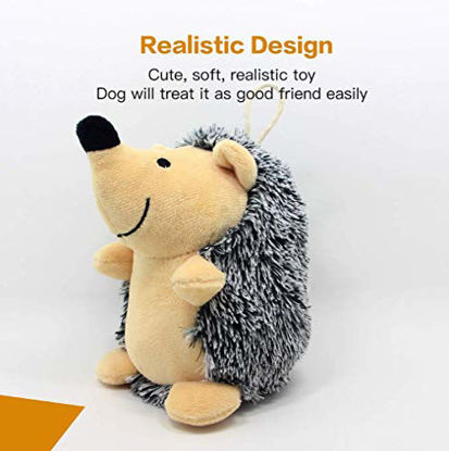 Picture of CPYOSN Dog Squeaky Toys, Cute Stuffed Plush Dog Toys for Puppy Teething, Interactive Dog Chew Toys for Small and Medium Dogs Training and Reduce Boredom (Hedgehog Toys)