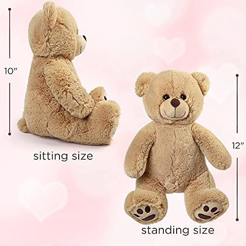 GetUSCart- 12 inch Brown Teddy Bear Stuffed Animal, Cute Plush Teddy ...