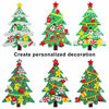 Picture of ELCOHO 24 Kits DIY Foam Christmas Tree Foam Crafts Xmas Party Favors Christmas Foam Stickers for Making Crafts Christmas Tree Fun Home Activities