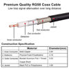 Picture of MOOKEERF UHF Male to UHF Male Coax Cable, 6ft RG58 Coaxial Cable with PL259 Connector for CBHam Radio, Two Way Radio, Antenna Analyzer, Dummy Load, SWR Meter