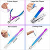 Picture of CGBE Manicure Set Nail Clippers Pedicure Kit Men Women Grooming kit Manicure Professional Nail Care Tools Gift 12Pcs with Luxurious Travel Case