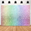 Picture of MEHOFOND Glitter Rainbow Backdrop Happy Birthday Party Decoration for Kids Girl Princess Colorful Unicorn Glitter Photography Background Banner Photo Studio Props Vinyl 7x5ft