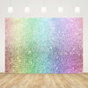 Picture of MEHOFOND Glitter Rainbow Backdrop Happy Birthday Party Decoration for Kids Girl Princess Colorful Unicorn Glitter Photography Background Banner Photo Studio Props Vinyl 7x5ft