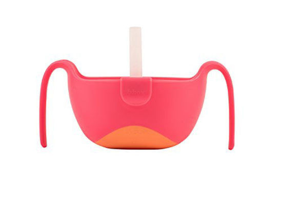 Picture of b.box XL Bowl with Lid and Straw | 12 Months + | Color: Strawberry Shake | 17 oz. | BPA-Free | Phthalates & PVC Free | Dishwasher & Microwave Safe