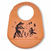 Picture of Modern Twist Bucket-Bib 100% Food-Grade Silicone, Waterproof and Reusable, Fox Family - Melon