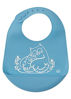 Picture of modern-twist Bucket-Bib 100% Food-Grade Silicone, Waterproof and Reusable, Owls - Electric Blue