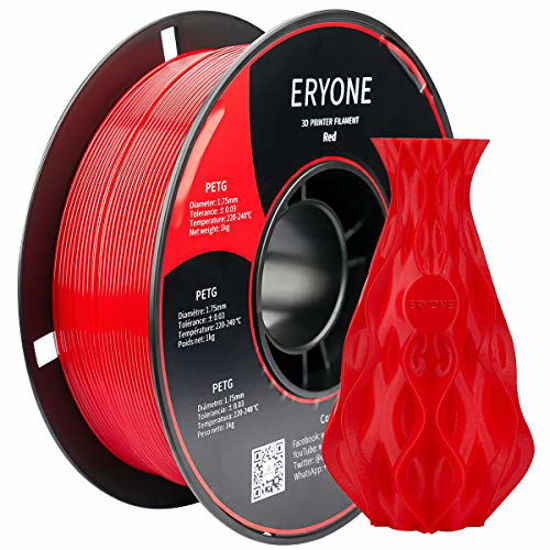 Eryone PETG Filament 1.75mm ±0.03mm Filament for 3D Printer, 1KG(2.2LBS)/  Spool