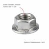 Picture of 3/8-16 Serrated Flange Nuts Flanged Locknuts, Stainless Steel 18-8 (304), Bright Finish, 50 PCS