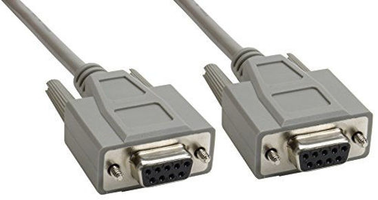 Picture of Amphenol CS-DSNULW19FF-005 DB9 Female to DB9 Female Null Modem Cable, No Handshaking, 5', Gray