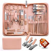 Picture of WOAMA 30-Piece Manicure Set Professional Nail Clipper Set Stainless Steel Manicure Kit Nail Care Kit with Case [Pink]