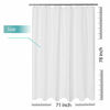 Picture of Mrs Awesome Embossed Microfiber Fabric Long Shower Curtain Liner 78 inches Length, Washable and Water Repellent, White