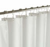 Picture of Mrs Awesome Embossed Microfiber Fabric Long Shower Curtain Liner 78 inches Length, Washable and Water Repellent, White