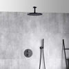 Picture of Black Shower Arm with Flange 4 Inches Stainless Steel Ceiling Mounted Extender Arm for Rainfall Shower Head, Matte Black