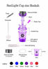 Picture of Portable Cup Hookah Bundle - LED Lights- Sunlight Travel Hookah for Beach/Car - Mini Hookah Set with Hose, Tongs, and Charcoal - Hookah Set with Everything- Light Up Shisha - Incl. Charcoal (Black)