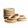 Picture of bopoobo Wooden Rings Natural Beech for Craft, Unfinished Wood Ring Circle Rings for DIY Baby Teething Toys, Baby Wooden Teether Accessories, Pendant Connector (10 Pcs, 60 mm)