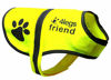 Picture of 4LegsFriend Dog Safety Yellow Reflective Vest with Leash Hole 5 Sizes - High Visibility for Outdoor Activity Day and Night, Keep Your Dog Visible, Safe from Cars & Hunting Accidents