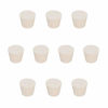 Picture of StonyLab Solid Rubber Stoppers, 10-Pack 7# White Tapered Lab Seal Rubber Stoppers, Fits StonyLab 250ml Erlenmeyer Flask