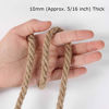 Picture of Tenn Well 50 Feet 10mm Jute Rope, Natural Heavy Duty Twine Rope Decorative Jute Cord for Crafting, Cat Scratch Post, Bundling, Gardening