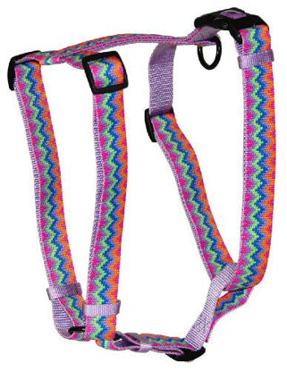 Picture of Hamilton Adjustable Comfort Nylon Dog Harness, Lavender Multi-Colored Weave Pattern, 5/8" x 12-20"