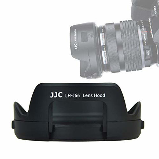 Picture of JJC LH-J66 Reversible Dedicated Bayonet Lens Hood for Olympus M. Zuiko Digital ED 12-40mm f/2.8 PRO Lens, Replacement of Olympus LH-66 Lens Hood