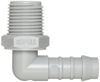 Picture of Tefen Nylon 66 Hose Fitting, 90 Degree Elbow Adapter, Gray, 1/2" Hose ID x 3/4" NPT Male (Pack of 10),12256908123