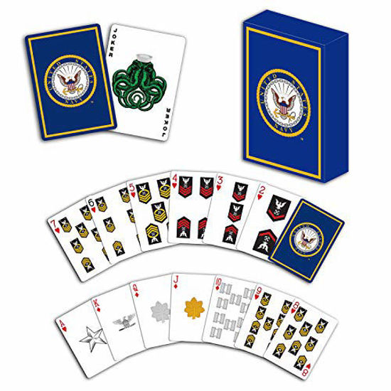 Picture of USN Professional Quality Navy Playing Cards - Navy Gifts for Sailors-Veteran Owned Business