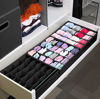 Picture of 3 Pack - Simple Houseware Socks Underwear Drawer Organizer (24+24+16 cells), Black