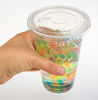 Picture of GOLDEN APPLE Cup series, 20oz-30sets Clear Plastic cups with Flat lids no hole, BPA Free