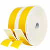 Picture of White Foam Sealing Weather Stripping- 2 Rolls, 1 Inch Wide X 1/8 Inch Thick, Window Seal Door Frame Insulation Closed Cell High Density Wide Adhesive Foam Tape, 15 Ft X 2, Total 30 Feet