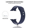 Picture of SEETEN 3 Pack Bands Compatible with Apple Watch Band 38mm 40mm 41mm 42mm 44mm 45mm Women Men, Soft and Breathable Silicone Sport Strap Replacement Wristband with 2 Metal Buckles Design for iWatch Series 7 6 5 4 3 2 1 SE (Black,Grey,Midnight blue, 38/40/41mm-L)