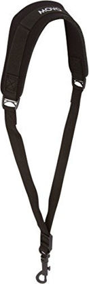 Picture of Movo MS-20J Music Instrument Neck Strap for Saxophones, Horns, Bass Clarinets, Bassoons, Oboes and More (Black - Medium Length)