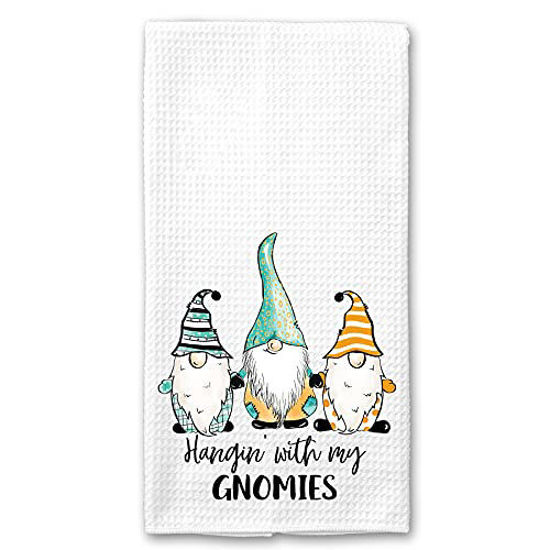 Picture of Hanging with My Gnomes, Gnome Microfiber Kitchen Towel Holiday Home Decor