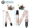 Picture of Guitar Strap Stylish Cotton Tropical Sky W/FREE BONUS- 2 Picks + Strap Locks + Strap Button. For Bass, Electric & Acoustic Guitars. an Awesome Gift for Men & Women