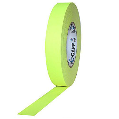 Picture of Pro Tapes PRO-GAFF-NEON/FLYE150 Pro-Gaff-Neon Premium Fluorescent Gaffers Tape: 1" x 50 yd, Fluorescent Yellow