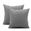 Picture of TAOSON 100% Cotton 300 Thread Count 2pc / Pair Pillow Cover Pillowcase Pillow Protector Cushion Cover with Hidden Zipper Only Cover No Insert - European, Dark Grey 26 x 26 inch