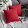 Picture of Anickal Red Christmas Pillow Covers 20x20 inch for Holiday Xmas Decor Set of 2 Farmhouse Rustic Decorative Throw Pillow Covers Square Cushion Case for Sofa Couch Home Decoration