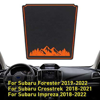 Picture of MOCHENT Dashboard Mats for Subaru Forester 2019-2022 Accessories Subaru Crosstrek 2018-2021, Impreza 2018-2022, Interior Non-Slip Dash Mat Pad Liner (Orange Trim)