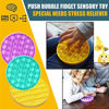 Picture of Hiyong Pop It Fidget Toy , Push Pop Bubble Fidget Sensory Toy Autism Special Needs Stress Reliever Squeeze Sensory Toys to Alleviate The Bad Mood of Children and Adults - Green